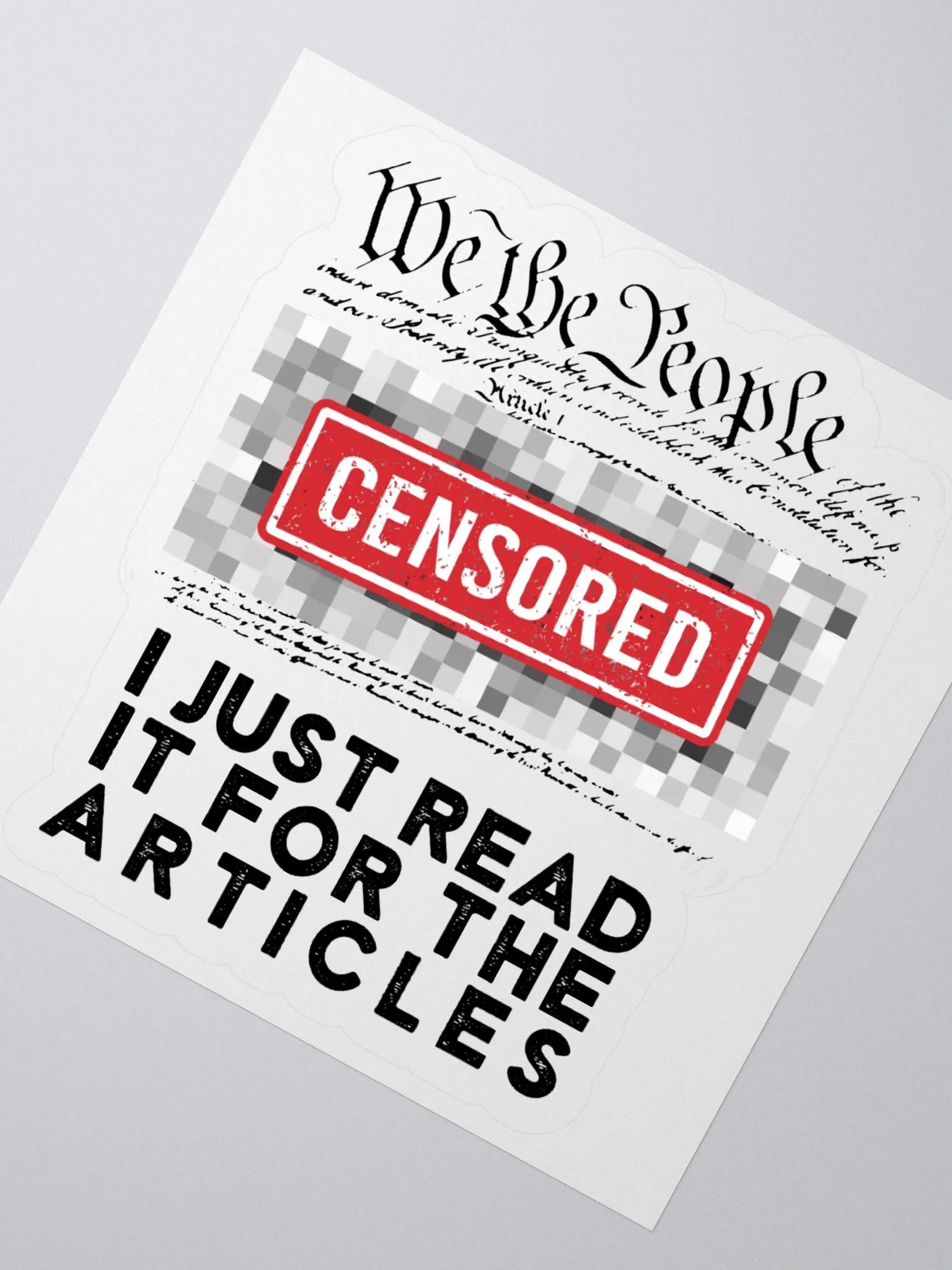 "I Just Read it for the Articles" Sticker product image (5)