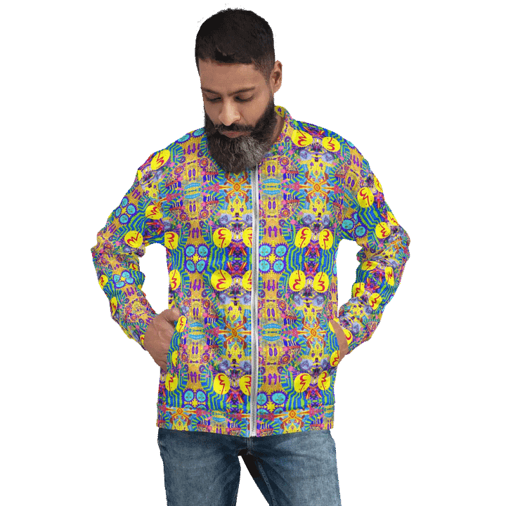 Abstract Colourful Doodles Unisex Bomber Jacket product image (1)