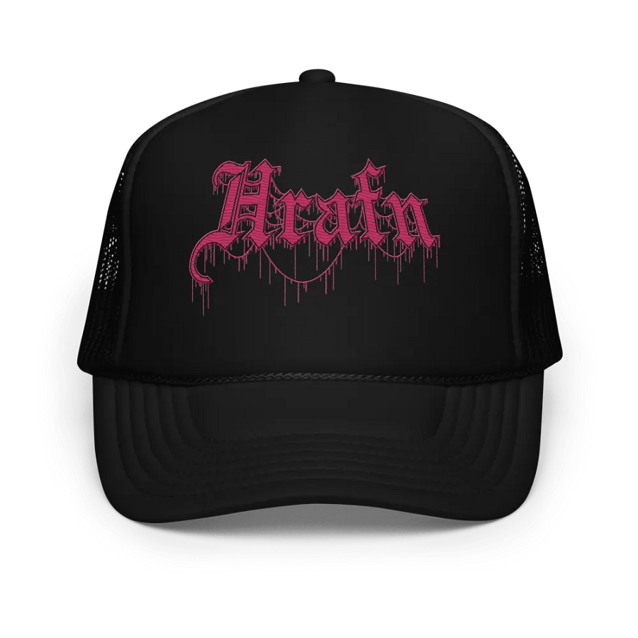 Hot Pink Hrafn Gothic Foam Trucker Hat product image (1)