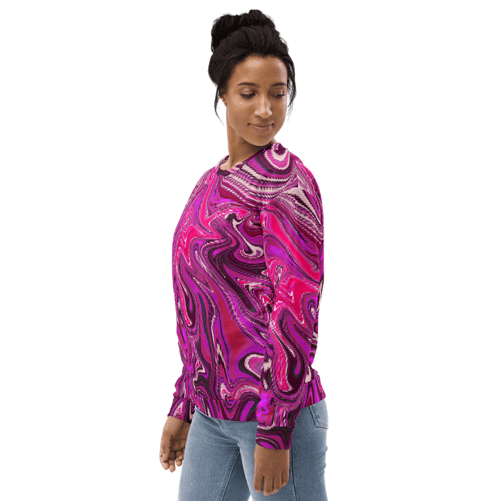 Sweatshirt - Pink and Purple Digital Fluid Art product image (2)