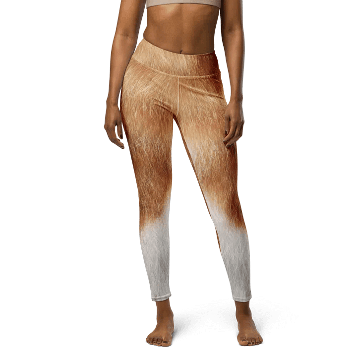 Orange & White Cat Yoga Leggings product image (2)