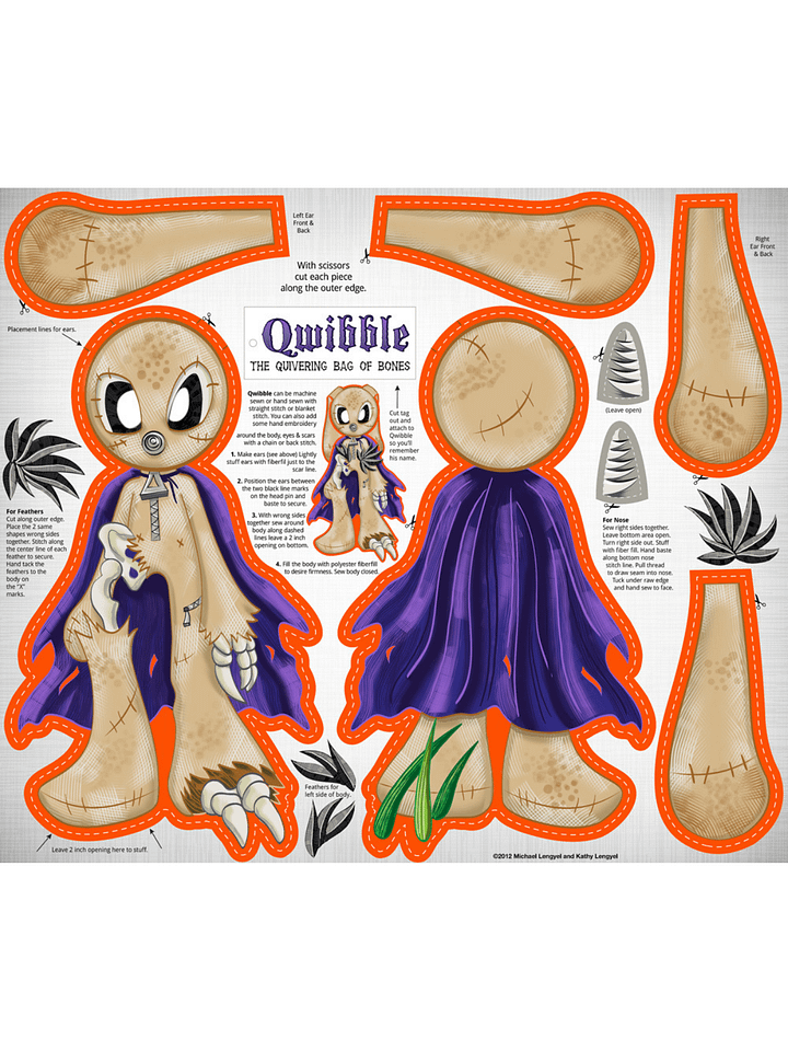 Qwibble – Cut n Sew Plushie product image (1)