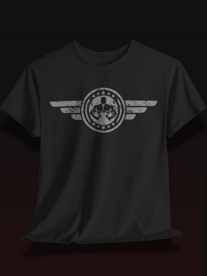 Distressed Bodybuilding Emblem T-Shirt | Fitness Coach Gym Apparel | Vintage Muscle Graphic Tee product image (1)