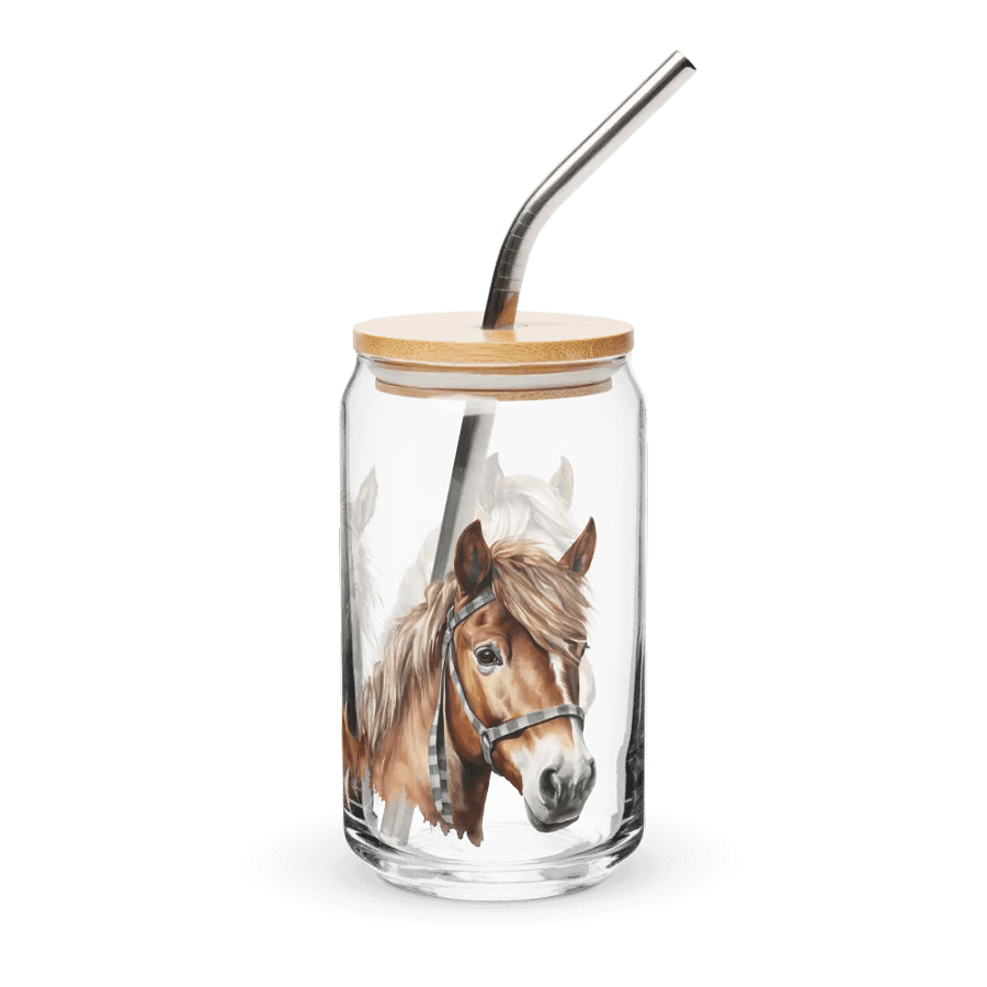 Equestrian Elegance Glass Can Sipper product image (3)