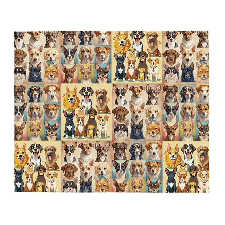 Cartoon Dogs Throw Blanket product image (1)