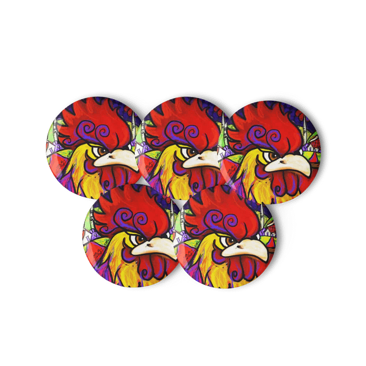 Rooster Revolt Pin Button Set product image (3)