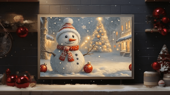 The Snowman’s Festive Wonderland Christmas in the Village - Frame TV product image (2)