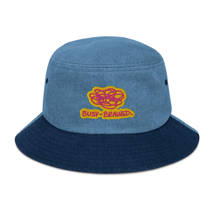 BUSY-BRAINED (morning) denim bucket hat product image (1)