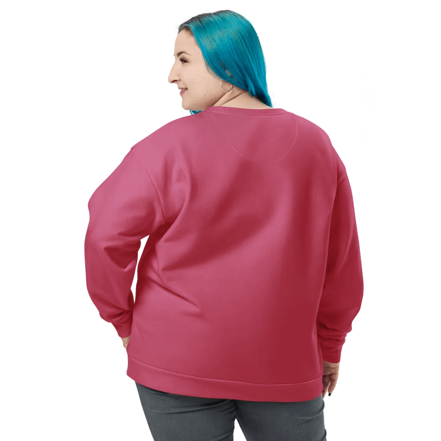 Plain Vibrant Red Soft Summer Unisex Recycled Polyester Heavyweight Premium Sweatshirt by Treasure Pie product image (10)