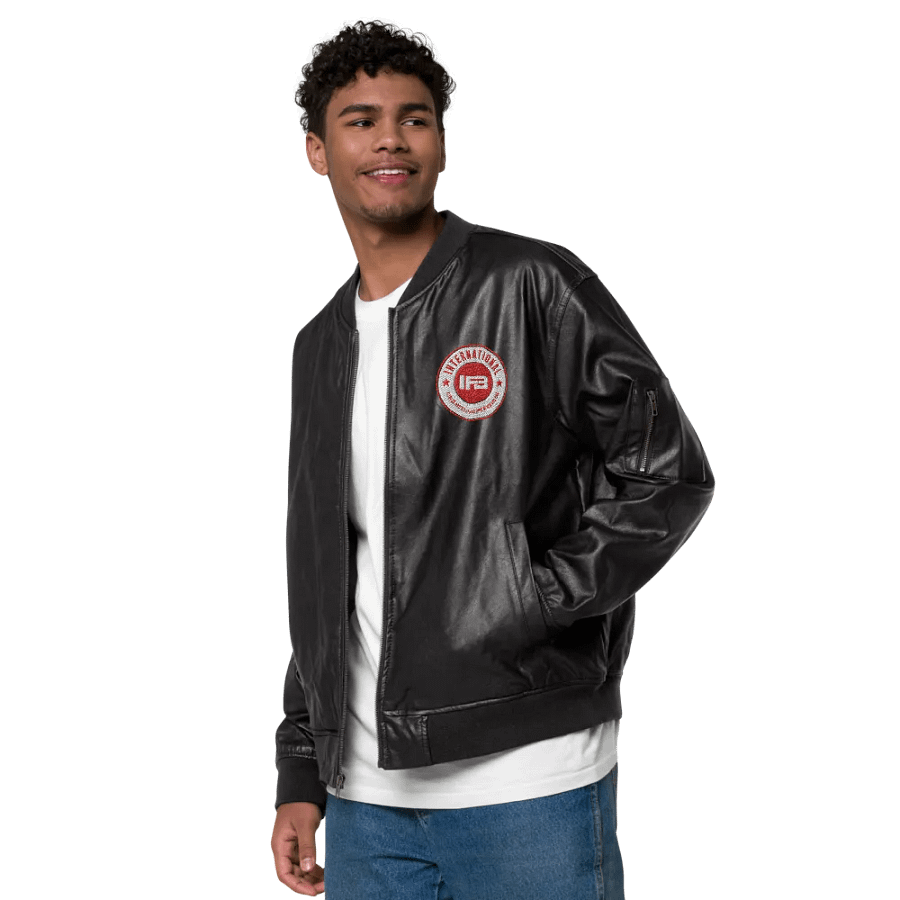 IFBNewsfeed.Org's Threadfast Apparel Faux Leather Bomber Jacket product image (4)