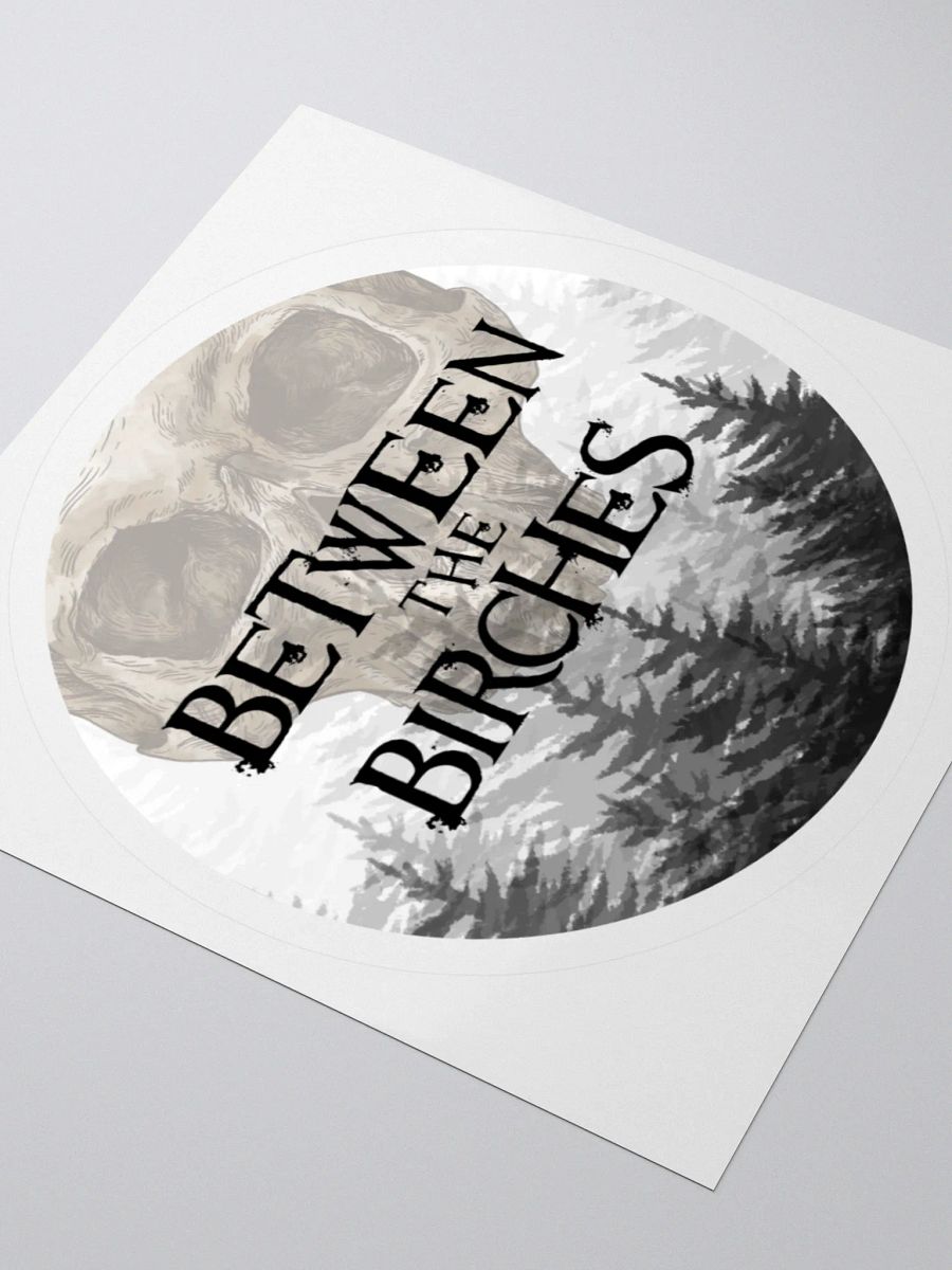 Between the Birches // Skull and Woods Circle Sticker product image (3)
