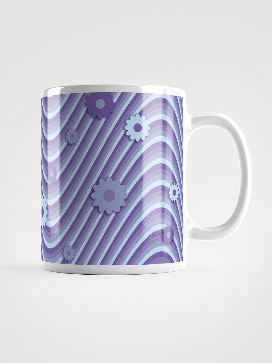 Purple Waves Floral Retro Mug product image (2)