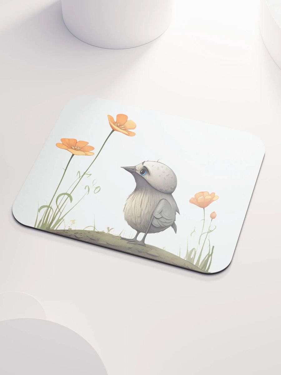 Cute bird surrounded by wildflowers Mouse Pad: Limited Edition product image (3)
