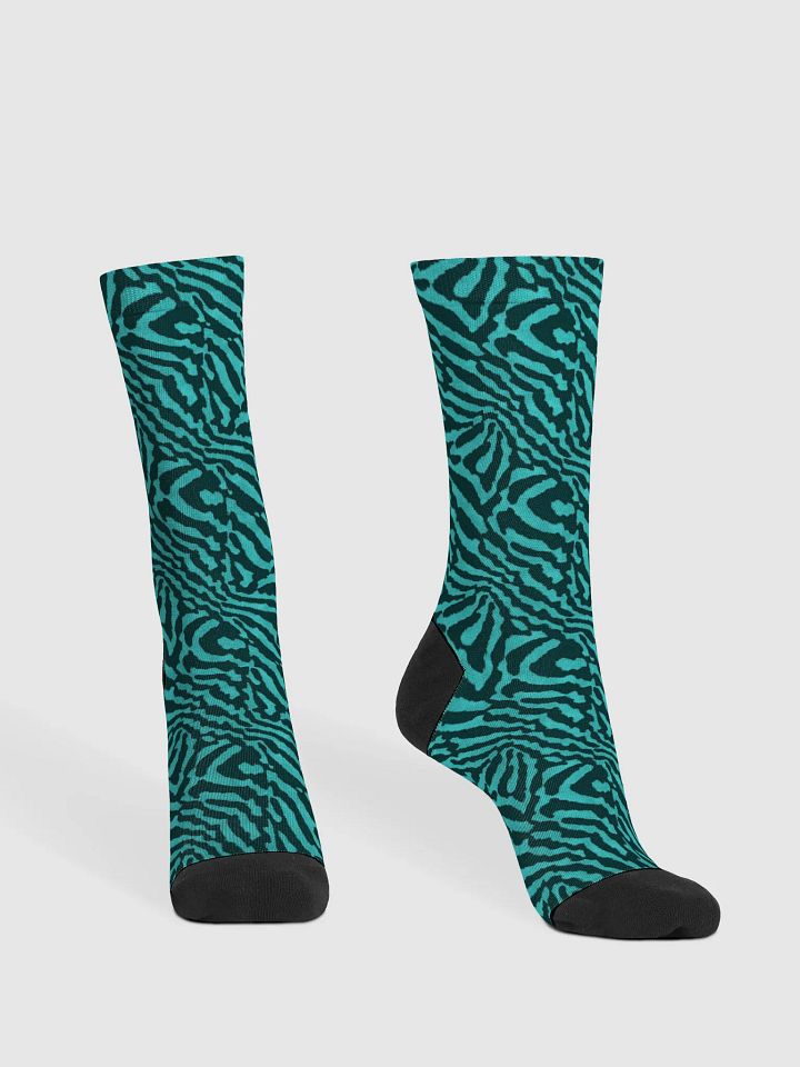 Teal Zebra Socks product image (2)