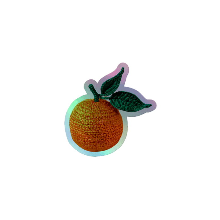 CozyAvocado Kiss-Cut Holographic Sticker Sheet Orange #1 product image (1)