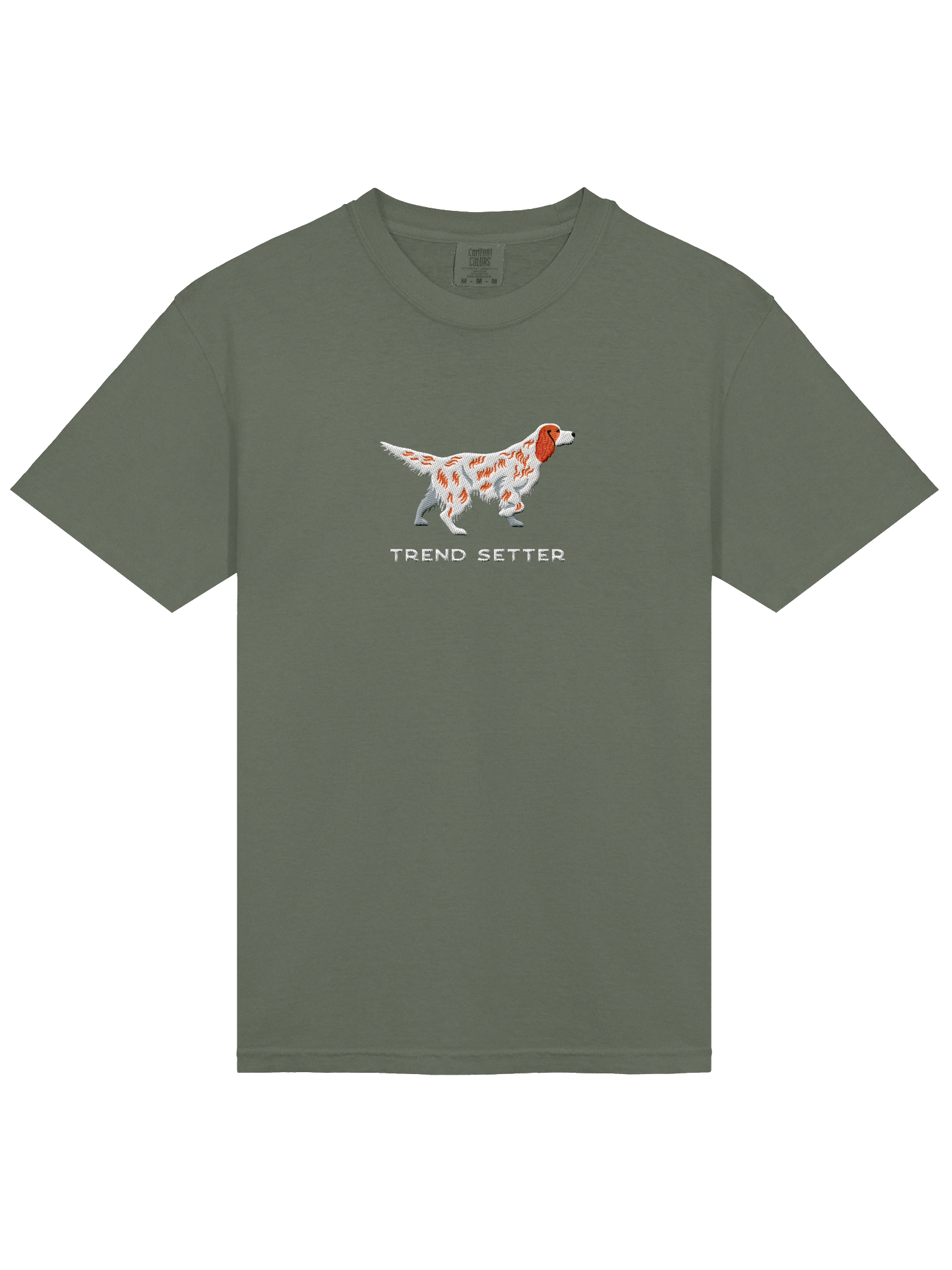 Trend Setter T-Shirt(Embroidered) of an English Setter(Orange Belton) product image (33)