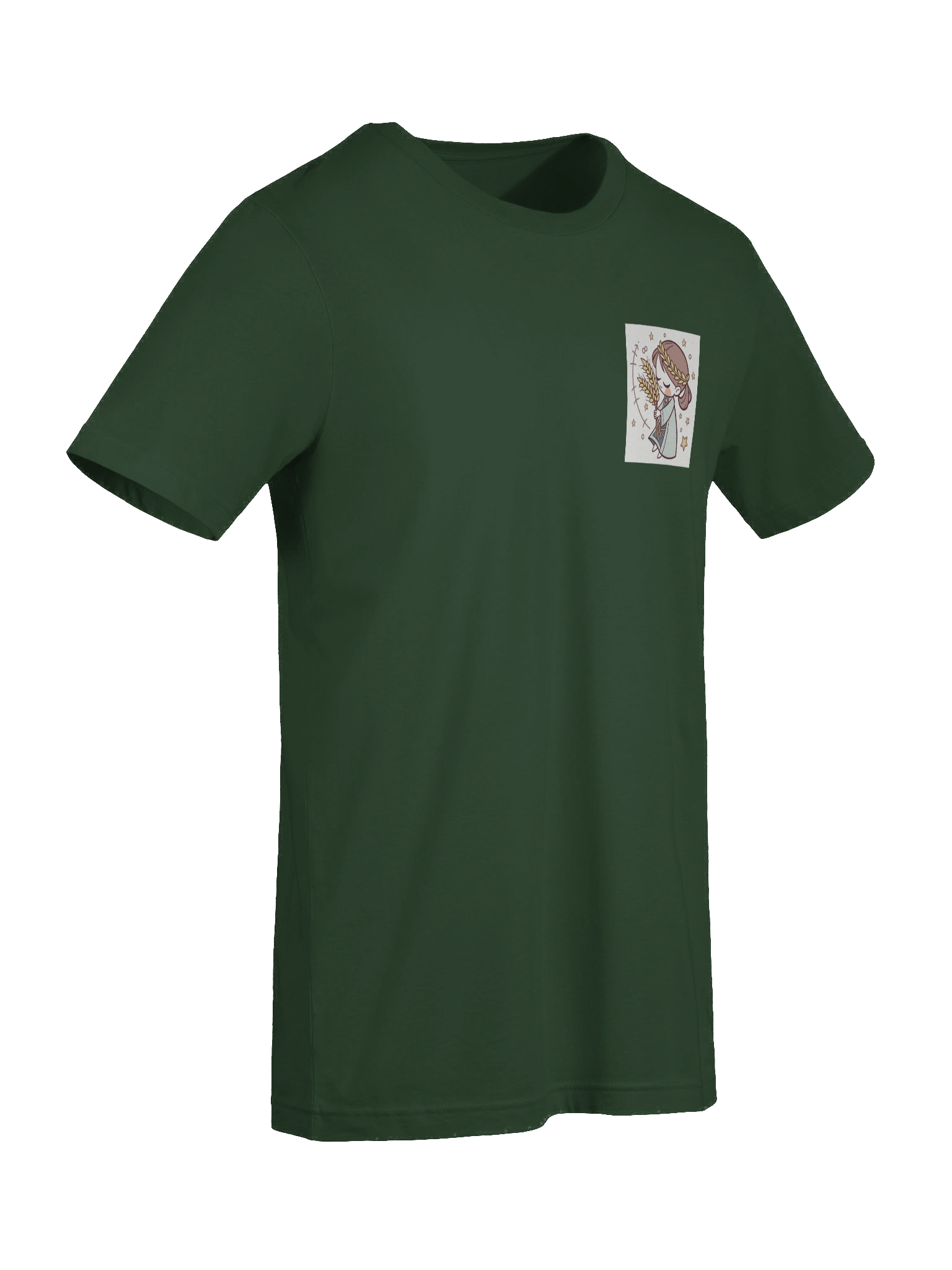 Whimsical Virgo Wheat Cartoon T-Shirt product image (105)