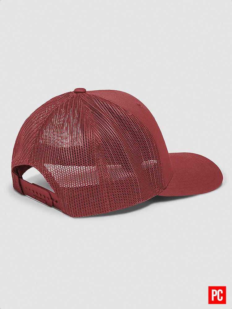 Plain Color Cardinal Snapback Mesh Trucker Hat product image (5)