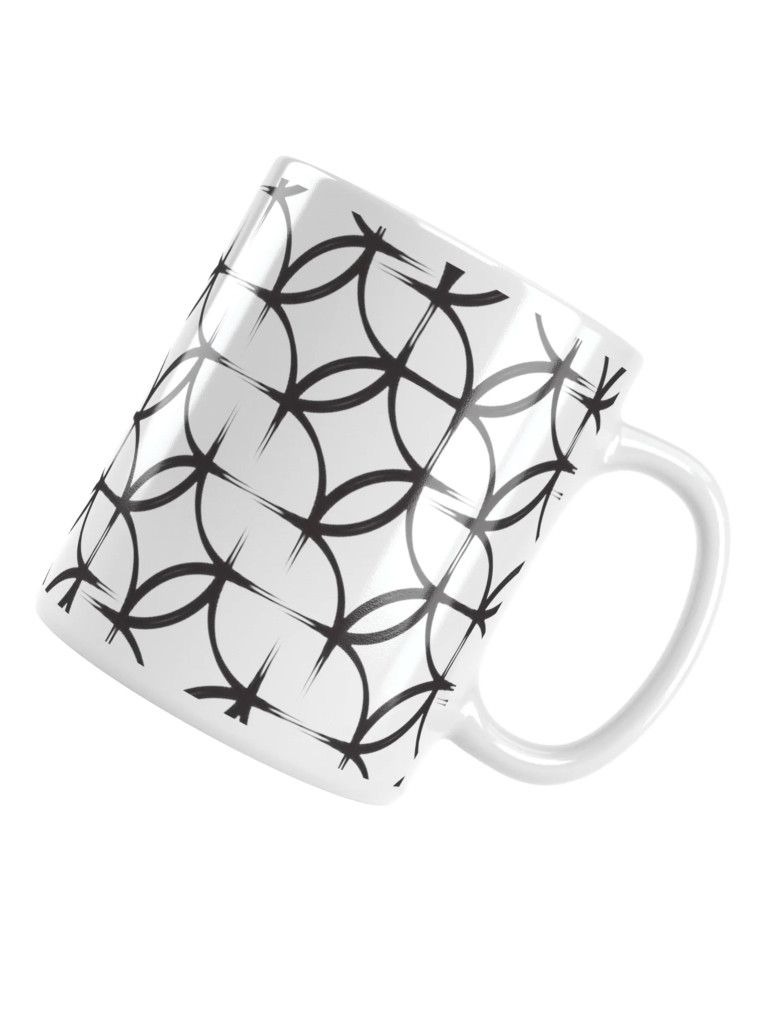 Symmetric Circles White Mug product image (4)