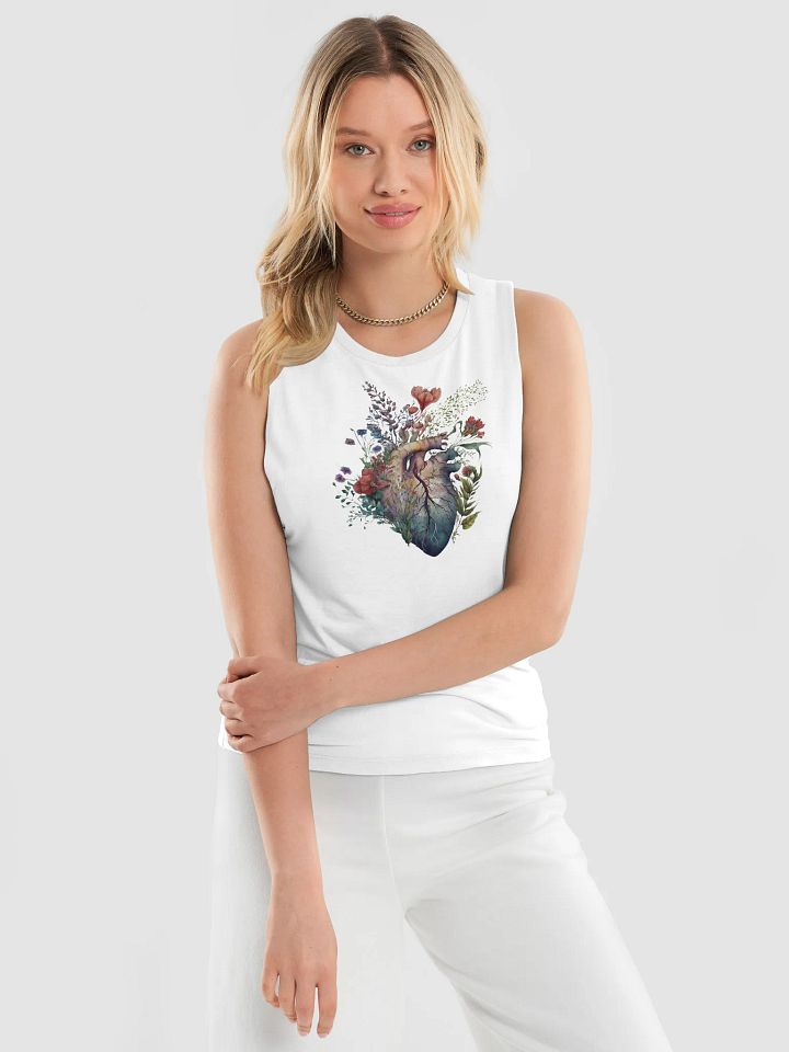 Floral Anatomy Heart Top – Botanical Watercolor Heart product image (2)