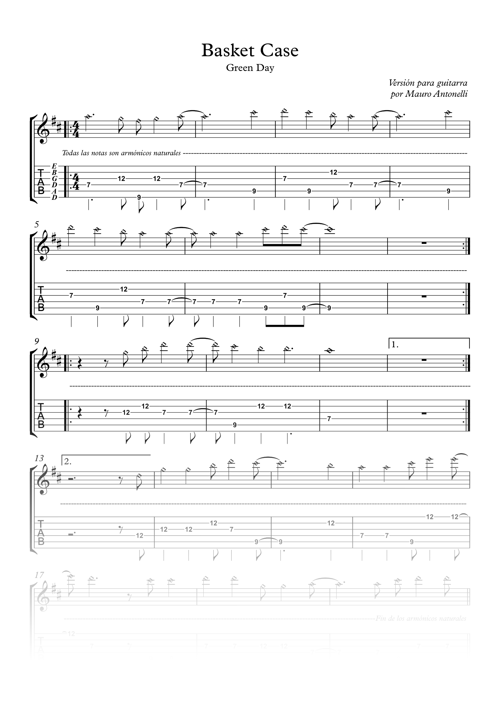 Basket Case - Partitura + Tabs product image (1)