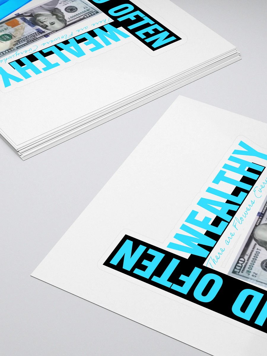 Diamond Blue Wealthy & Paid Often Logo Sticker product image (4)