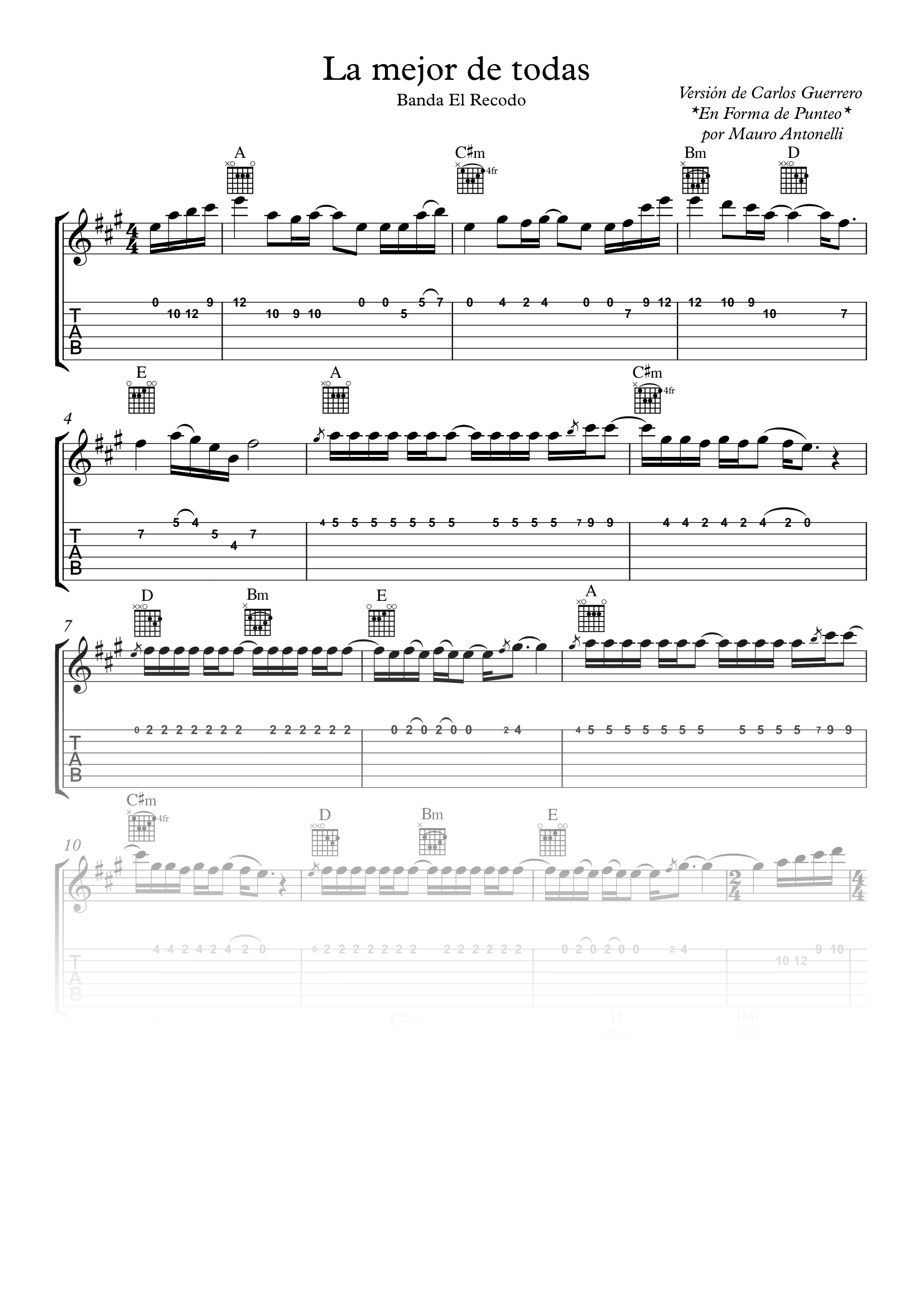 La mejor de todas - Partitura + Tab + Acordes + Pista product image (1)