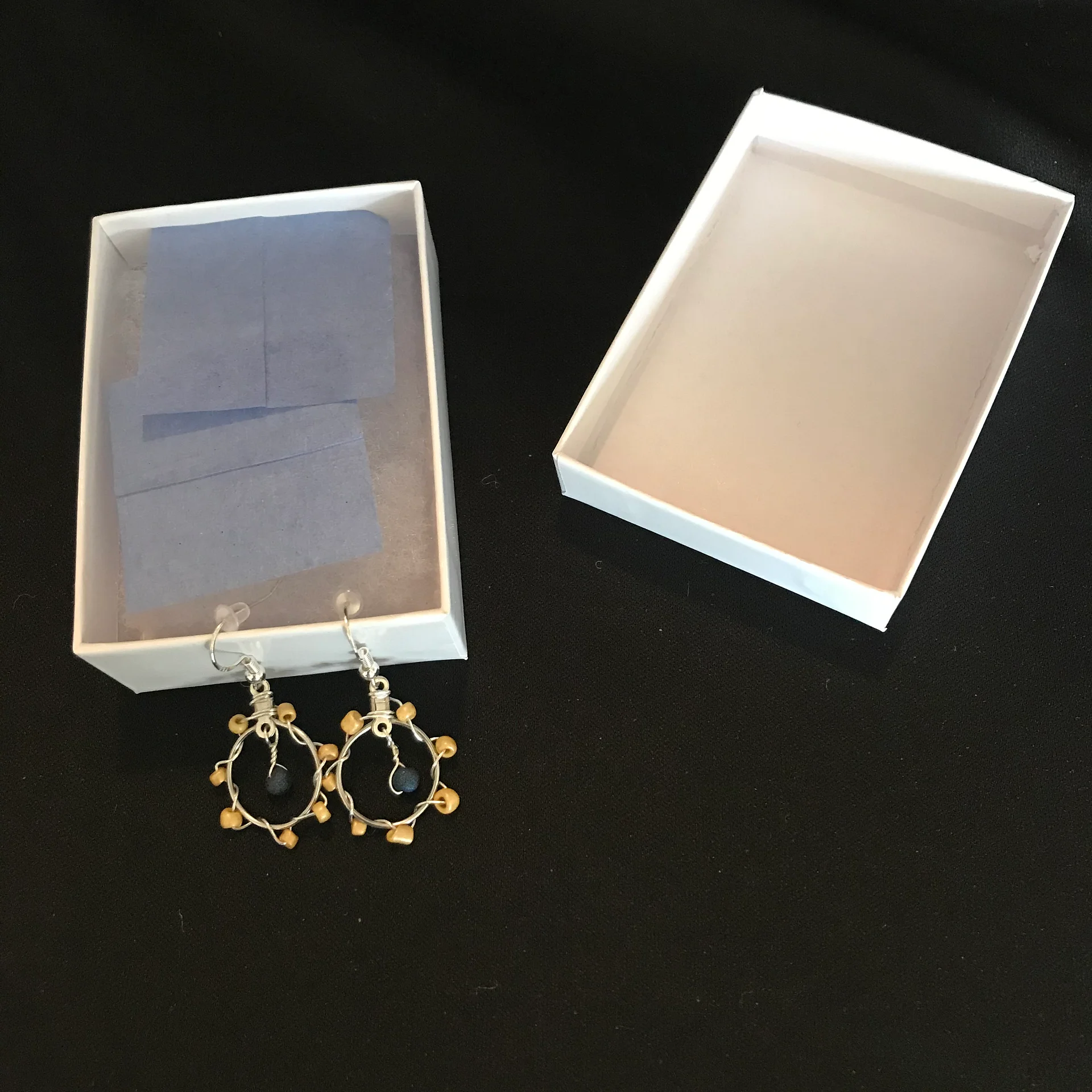 Blue and Gold Drop Earrings product image (3)