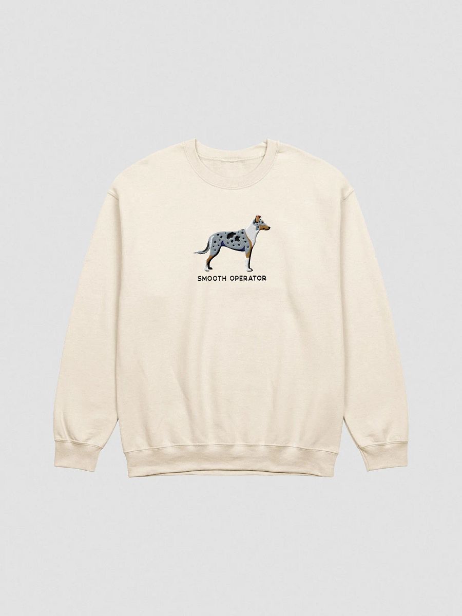 Smooth Operator Sweatshirt (Embroidered) of a Smooth Collie(Blue Operator) product image (4)