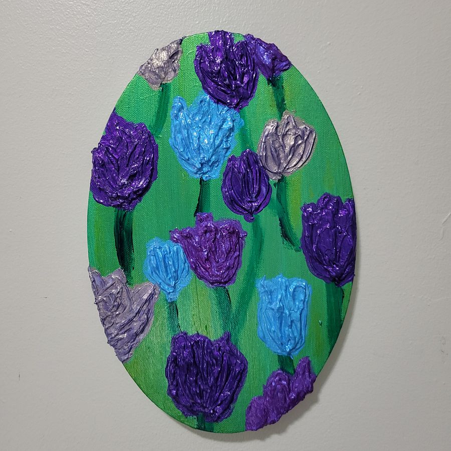 'Winter Nebula' Tulips Impasto Painting product image (7)