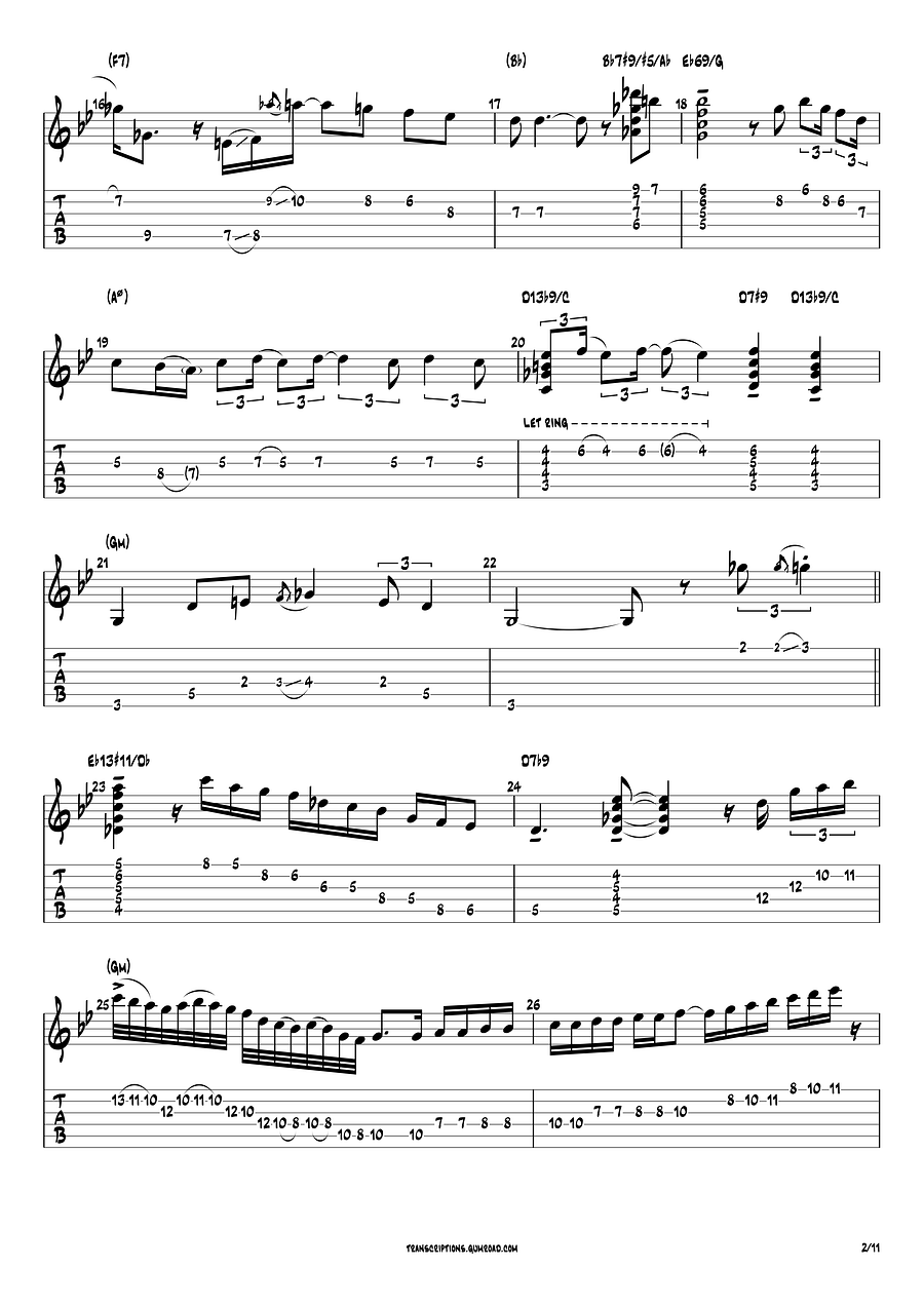 (Transcription GP) Autumn Leaves - Kenny Burrell product image (3)