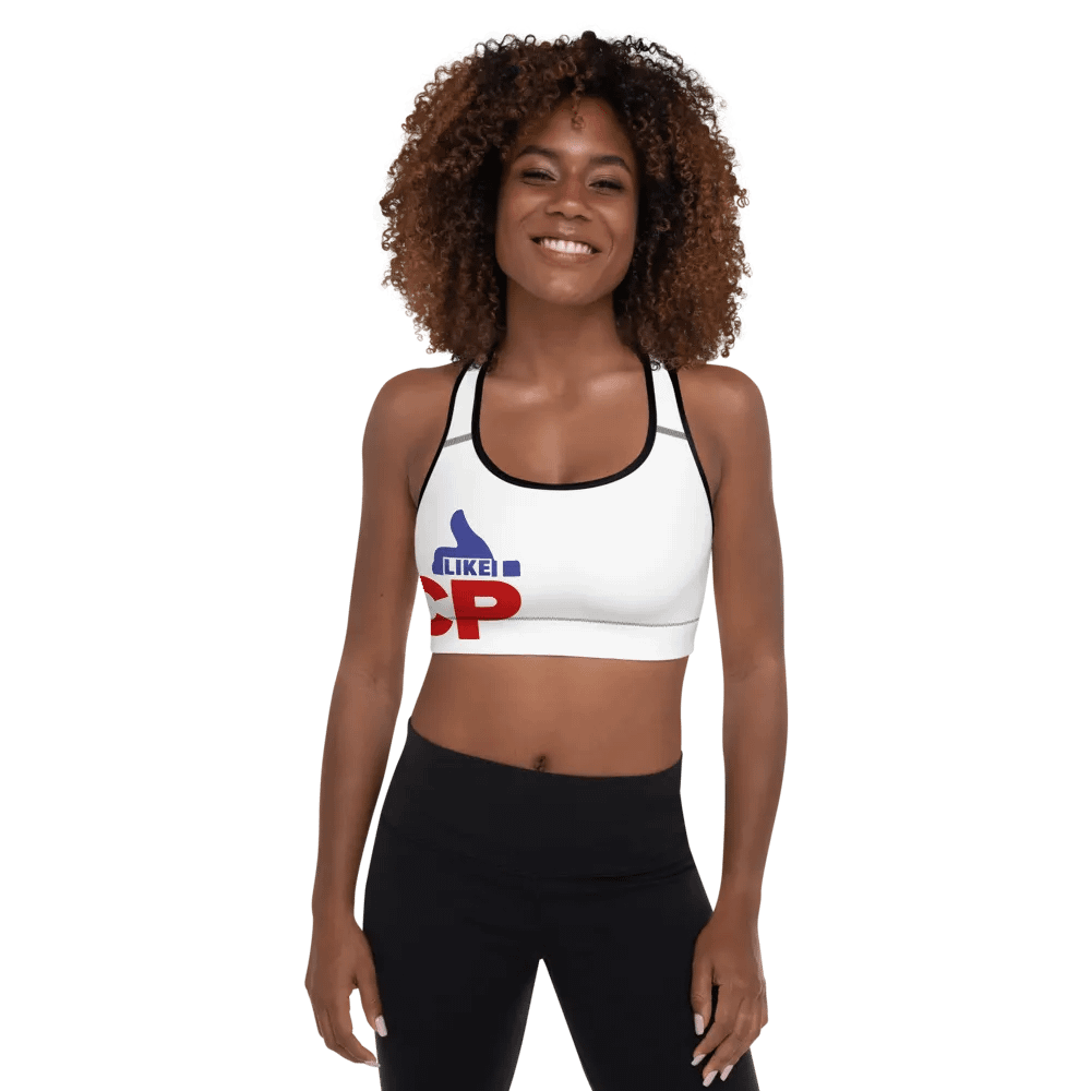 I Like CP, Red Blue On White Ladies Bra product image (1)