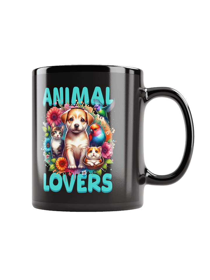Animal Lovers | Black Glossy Mug product image (1)