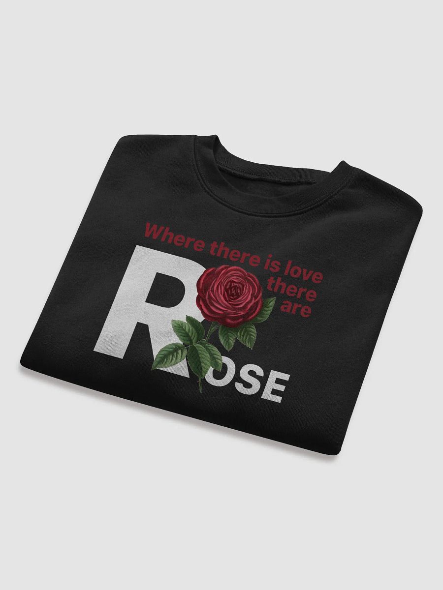 BUIII: Where there is love, there are rose Women's Fleece Crop Sweatshirt product image (5)