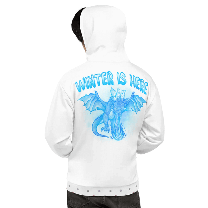 White Winter is Here Hoodie - back product image (1)
