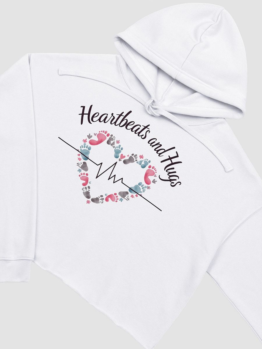 Ekg, Heartbeat and Hug Cropped Hoodie product image (15)
