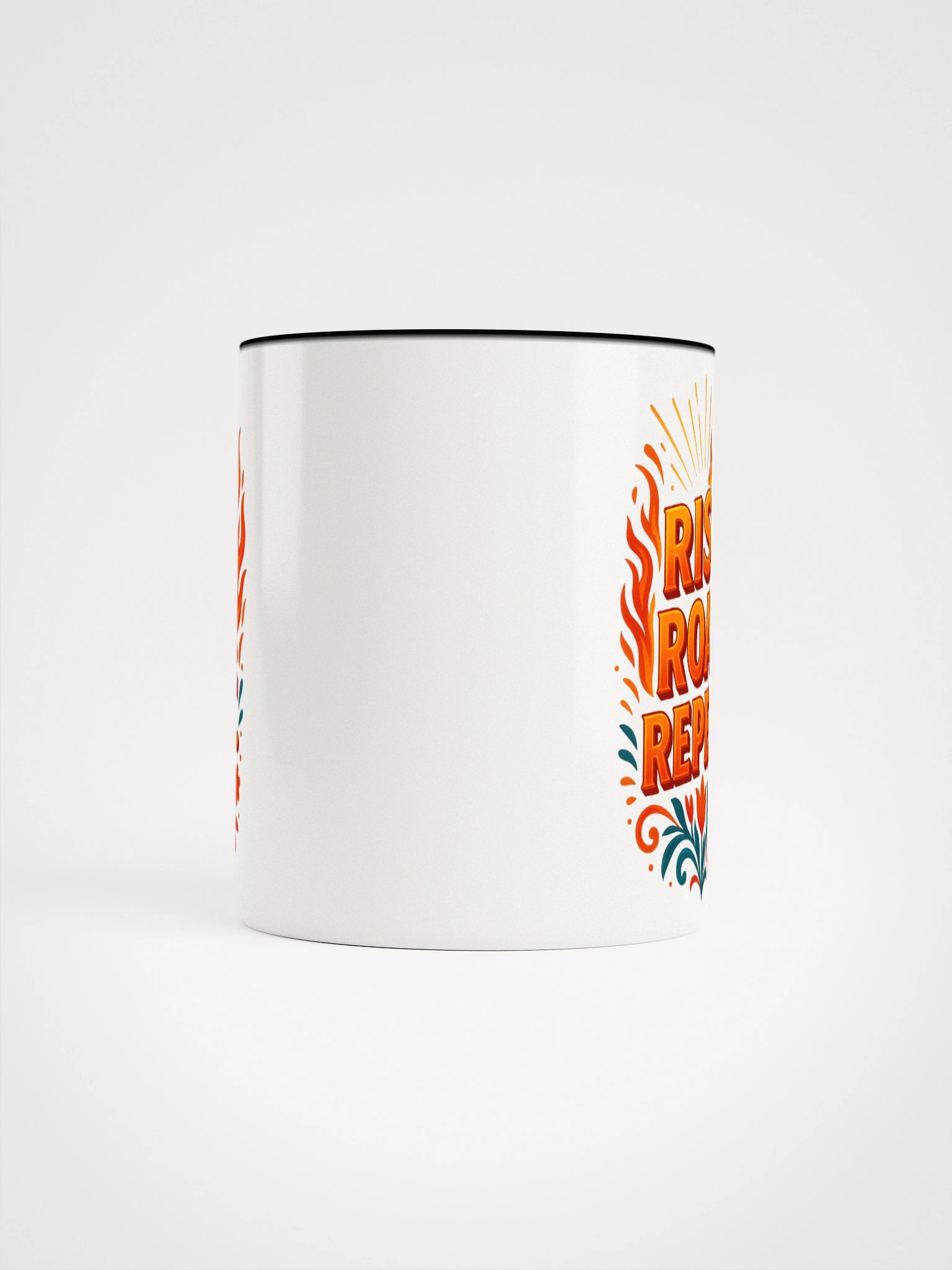 Rise. Roar. Repeat. Mug – Motivational Flame Coffee Cup product image (58)