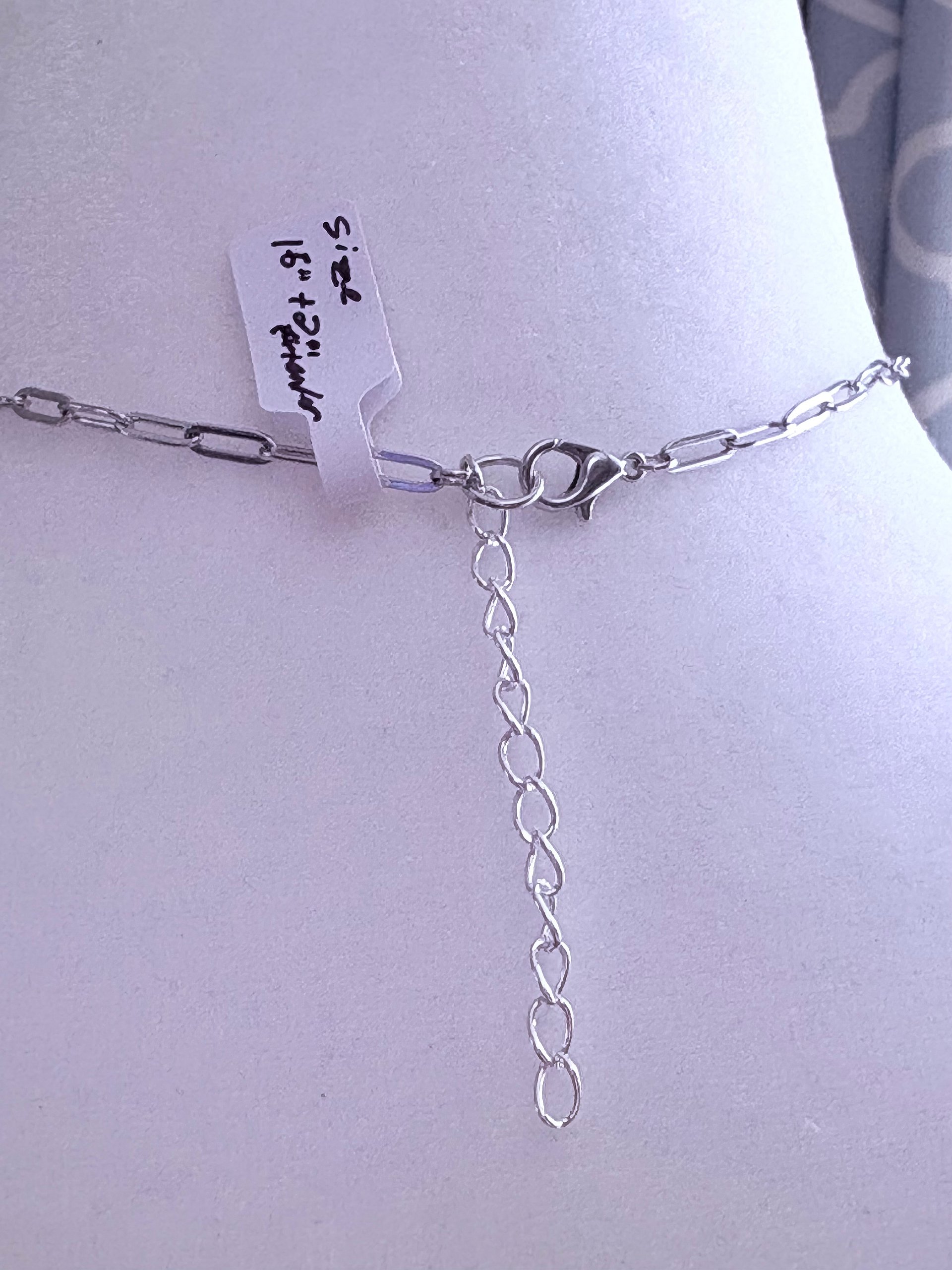 MFD-00292 | Frosted Window Pendant Necklace | Turquoise | Stainless Steel Paperclip Chain | Handmade Jewelry by Monique Faella Designs™ product image (6)