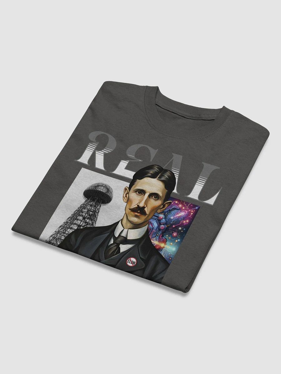 Nikola Tesla - Real Genius Anti- Elon Cotton T-shirt product image (4)