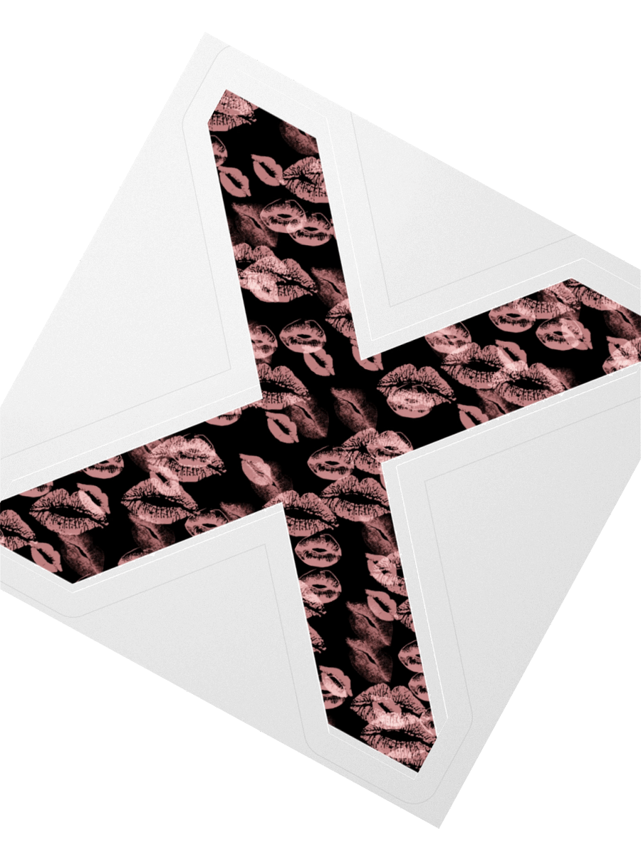 Black X Pink Lipstick Kisses | Kiss-cut Sticker product image (2)