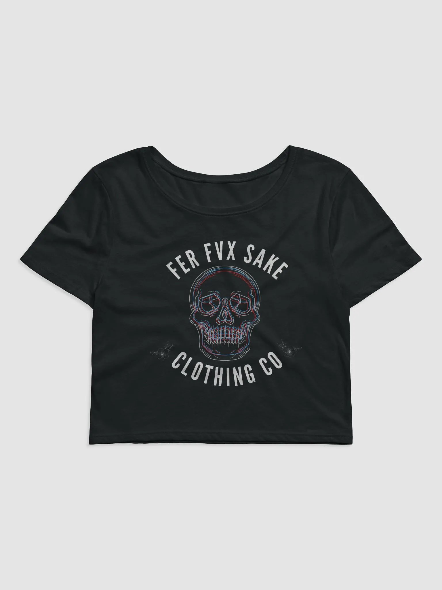 FFS 3D Skull Women's Cropped T-Shirt product image (1)