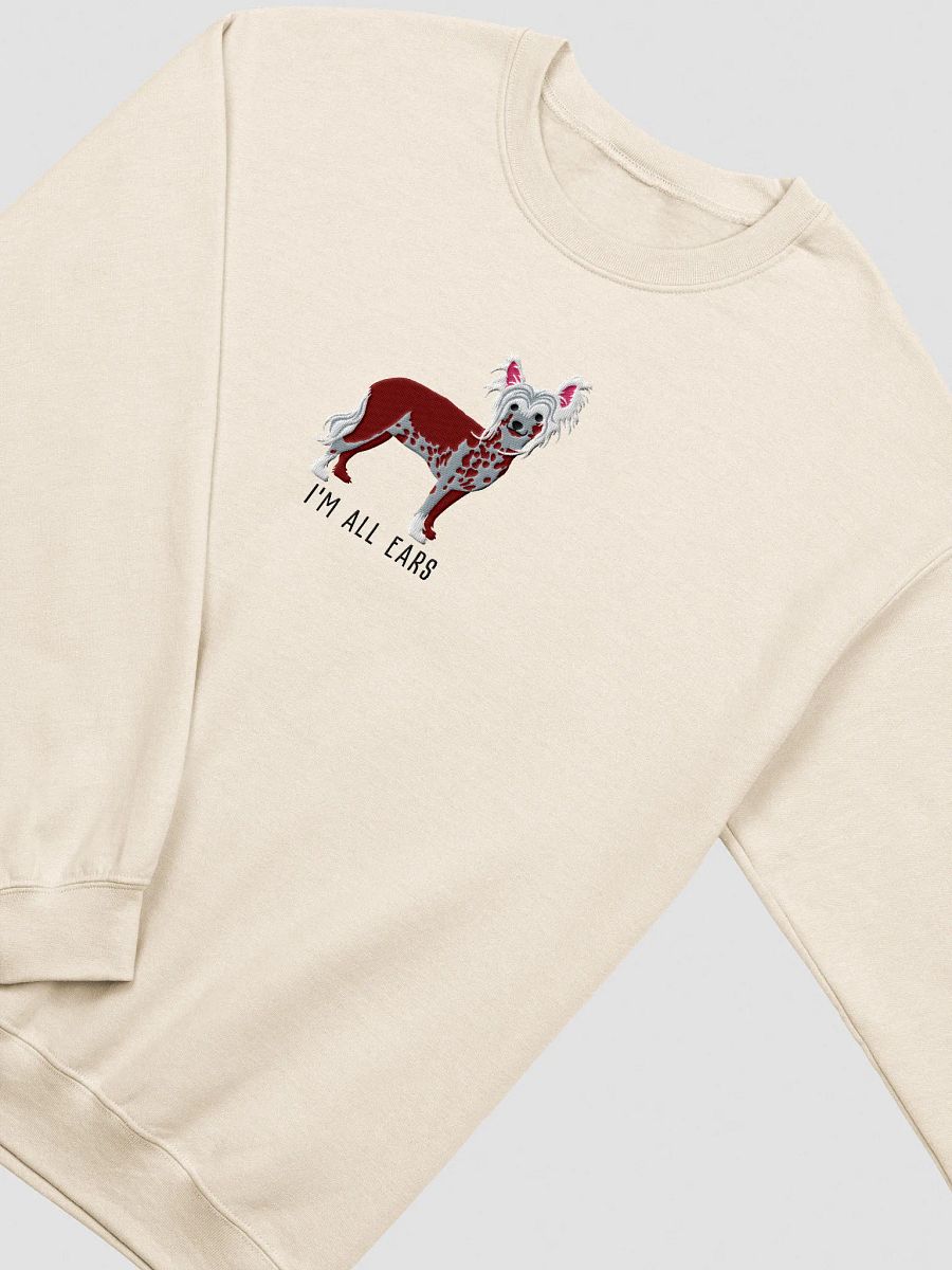 I'm All Ears Sweatshirt (Embroidered) of a Chinese Crested Dog(Chocolate) product image (15)