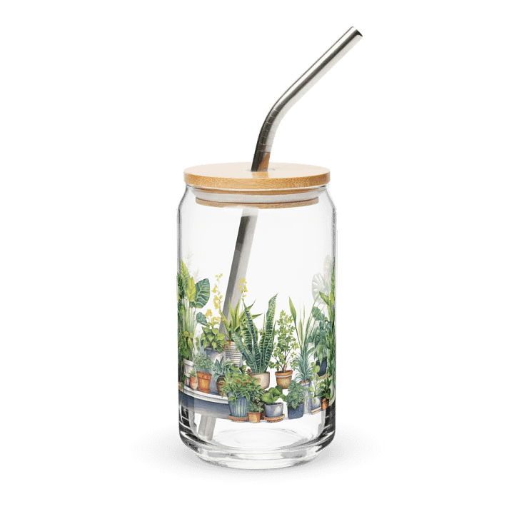 Botanical Bliss Glass Can Sipper product image (1)