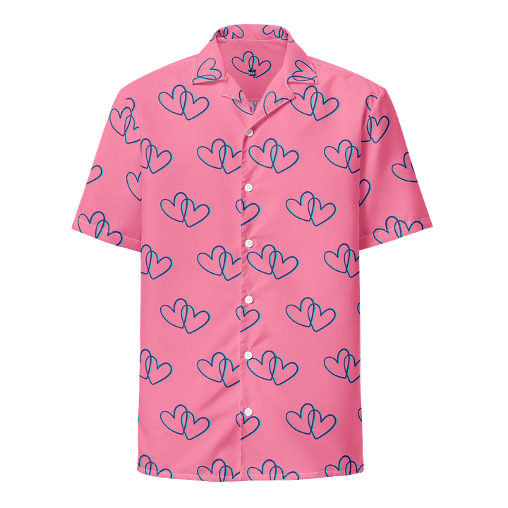Pink Heart Button-Up Shirt product image (1)