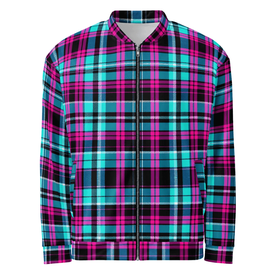 Vivid Checkered Chaos Bomber Jacket product image (1)