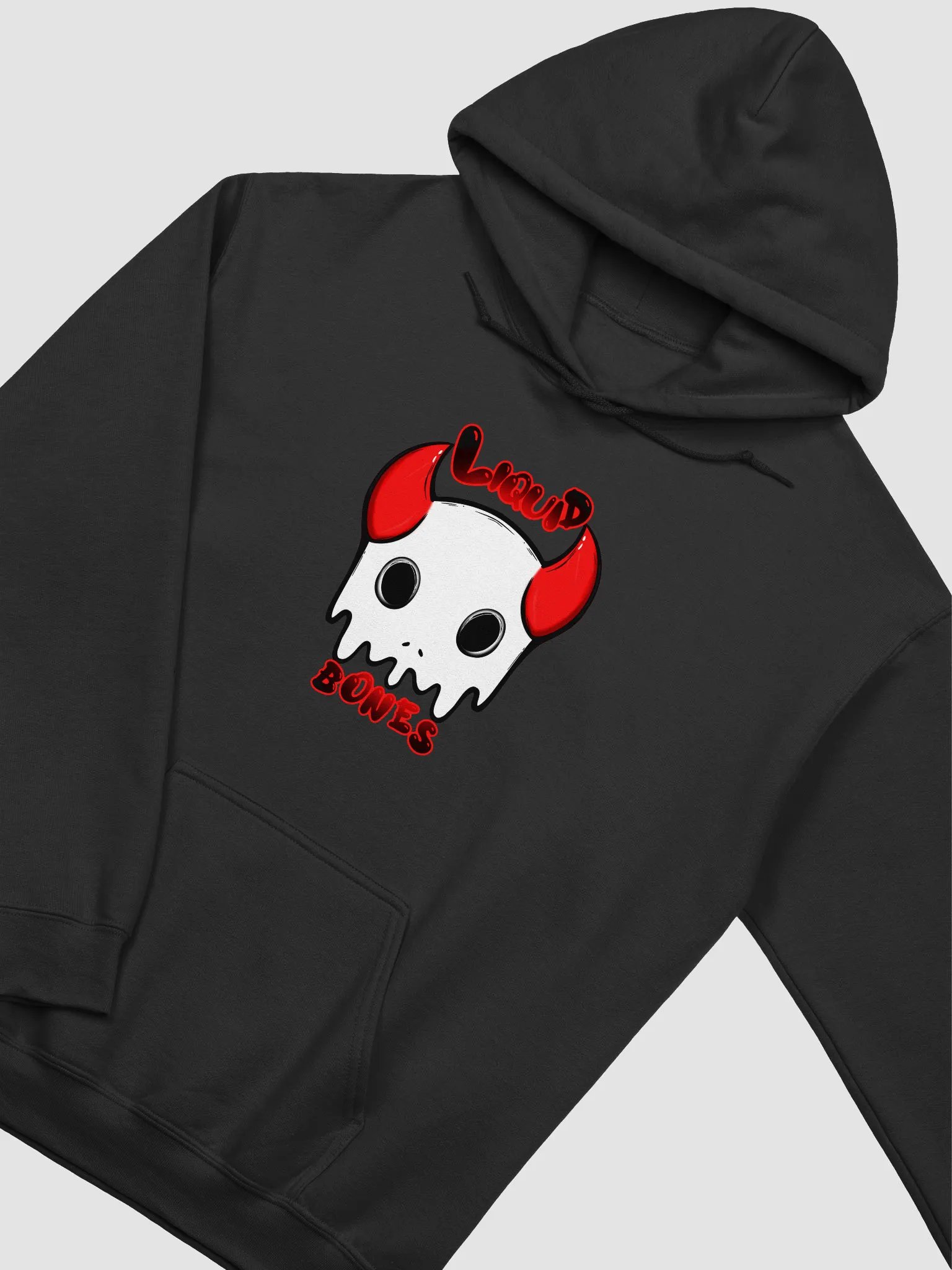 Devil Skull Liquid Bones Graphic Hoodie product image (26)