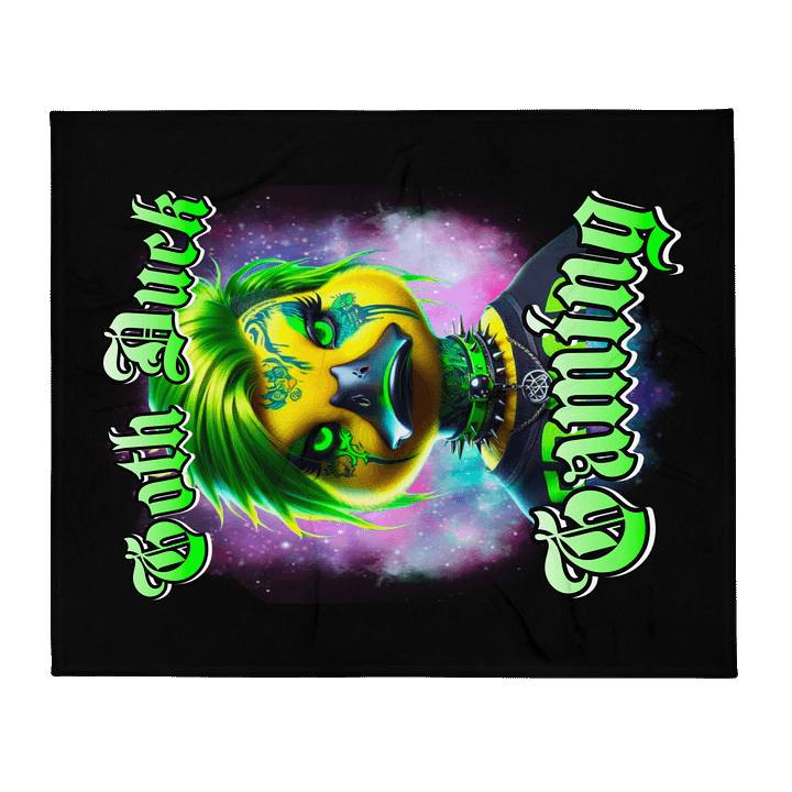 Goth Duck Cosmic Throw Blanket product image (2)