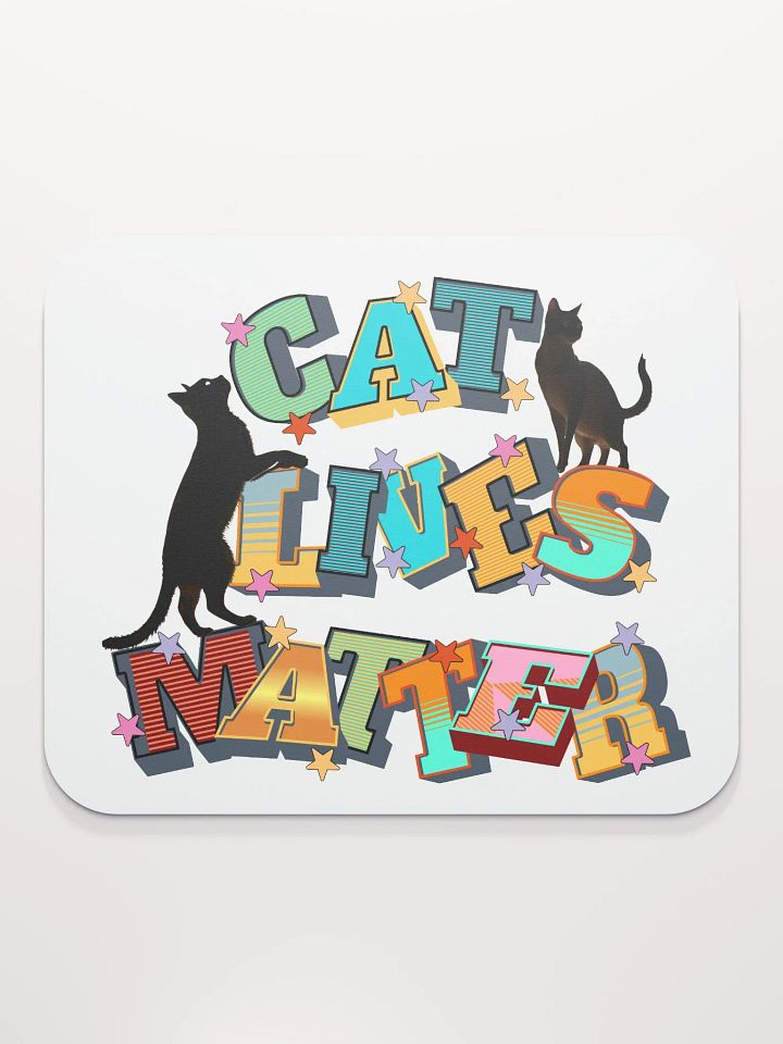 Cat Lives Matter Feline Statement Mouse Pad product image (2)