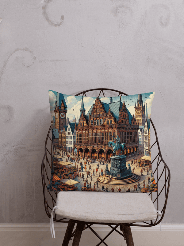 Equestrian Square Premium Pillow | AI Design product image (1)