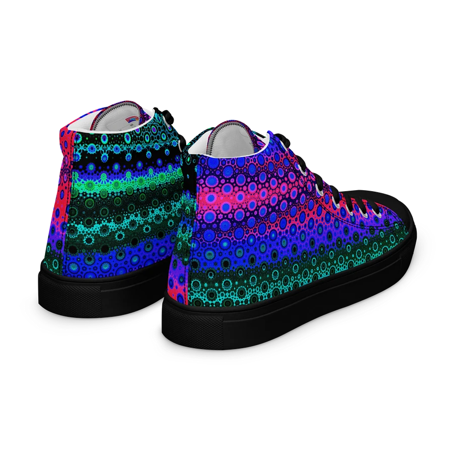 Abstract Multicoloured Pattern Men's Canvas Shoes High Tops product image (24)